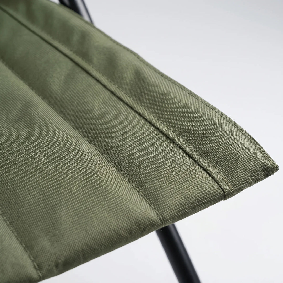 Comfortable unisex ground chair with back support. Portable outdoor seat, ideal for stadium, beach, or picnic.