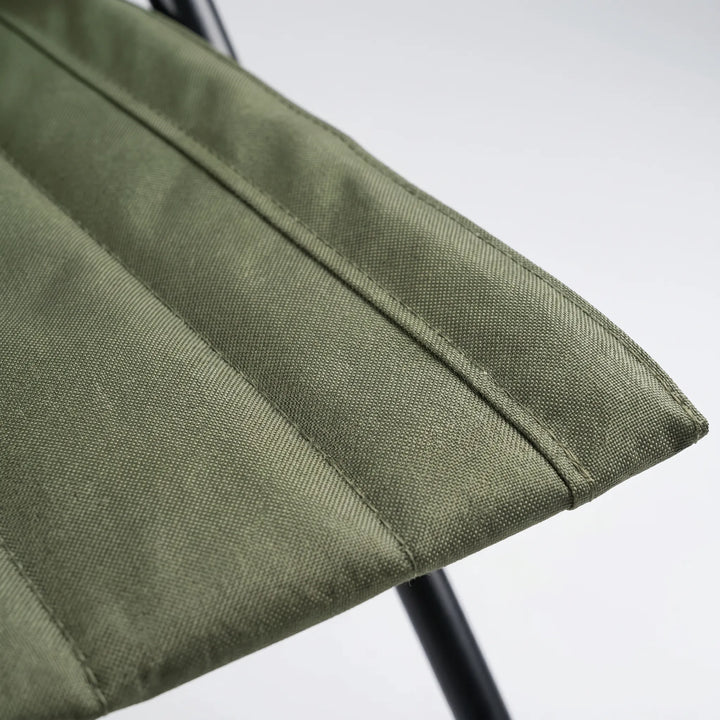 Comfortable unisex ground chair with back support. Portable outdoor seat, ideal for stadium, beach, or picnic.