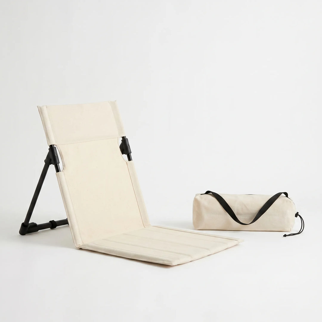 Lightweight, folding unisex ground chair. Portable outdoor comfort for camping, beach, picnics & stadium events.