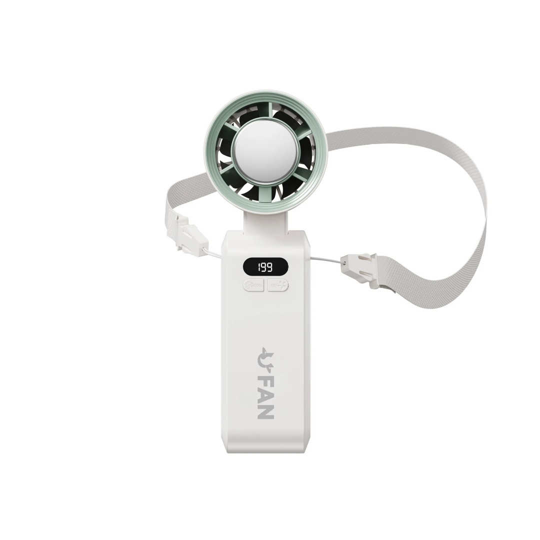 Unisex portable handheld fan in black, perfect for personal cooling, a summer essential gadget.