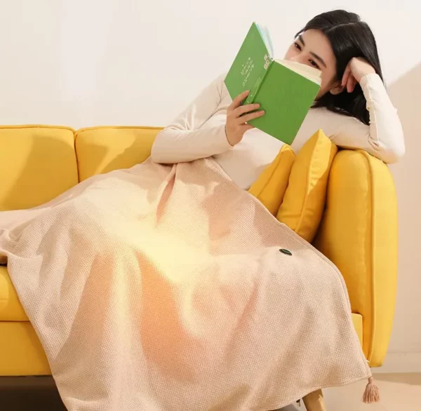 Cozy heated shawl, a perfect winter gift for comfort. Portable USB-powered wrap for warmth anywhere.