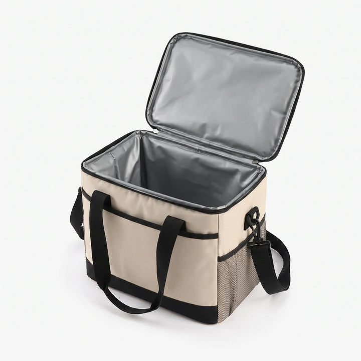 Portable insulated drink carrier cooler bag. Keeps beverages & water bottles chilled for travel, beach or gym.