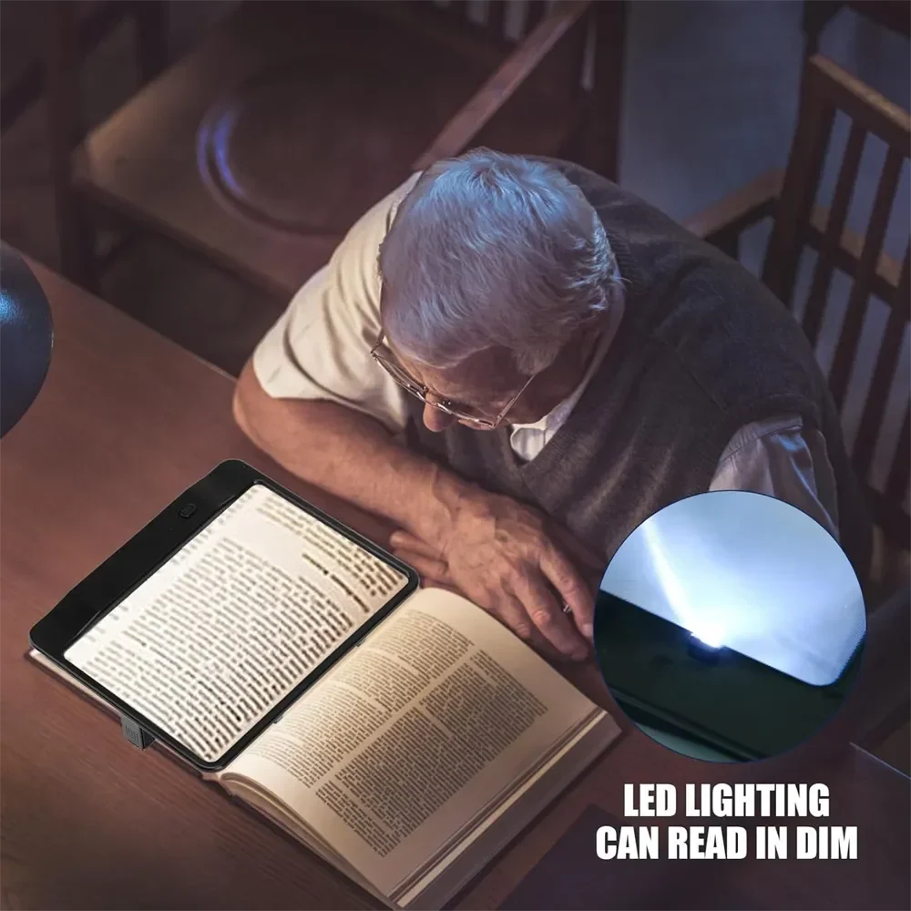 Essential low vision aid: portable magnifier with built-in LED light for clear, comfortable reading.