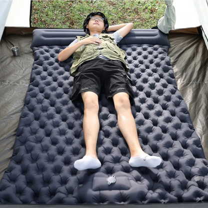 Durable portable outdoor air mattress, perfect for comfortable camping and travel adventures