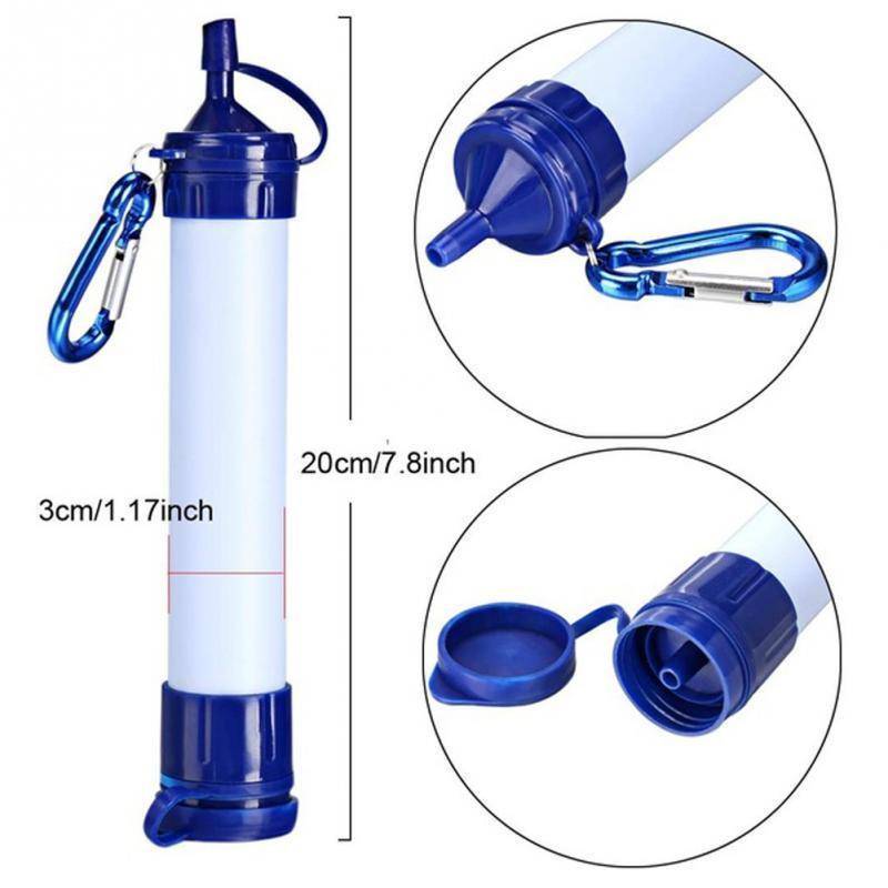Survival water straw for safe drinking in emergencies. Essential portable purification outdoor gear.