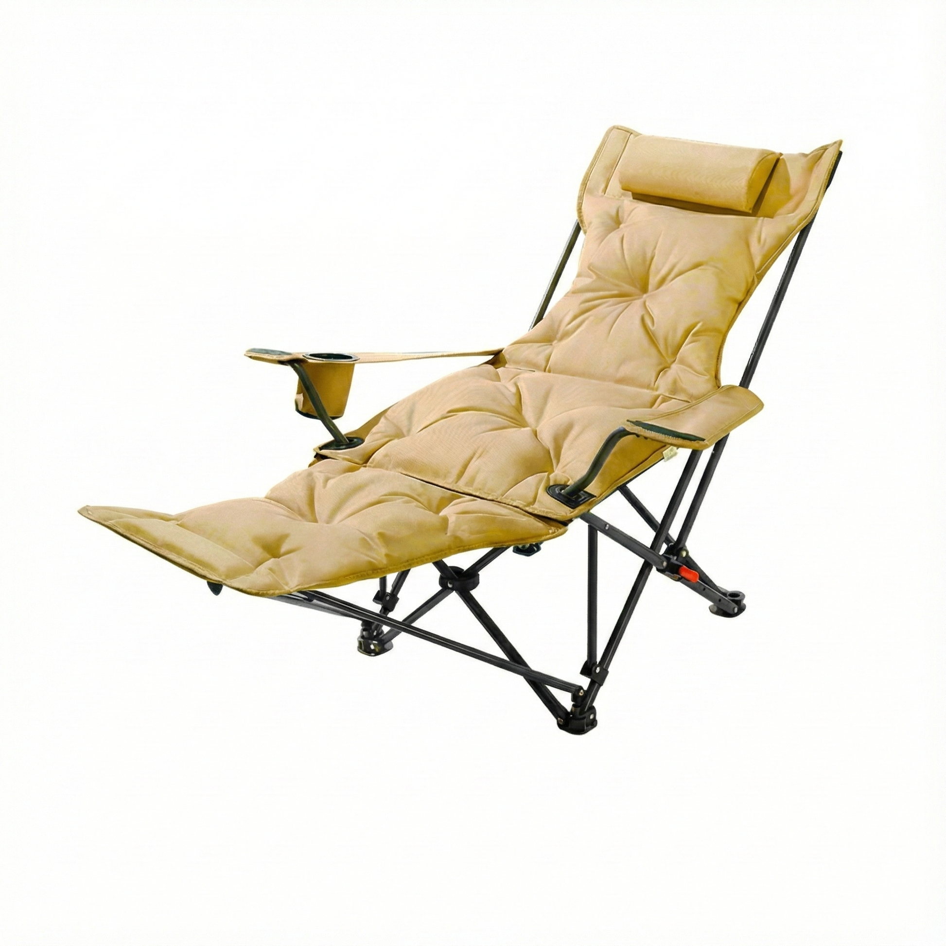 Outdoor living recliner, portable design, great for patios, gardens, and camping trips