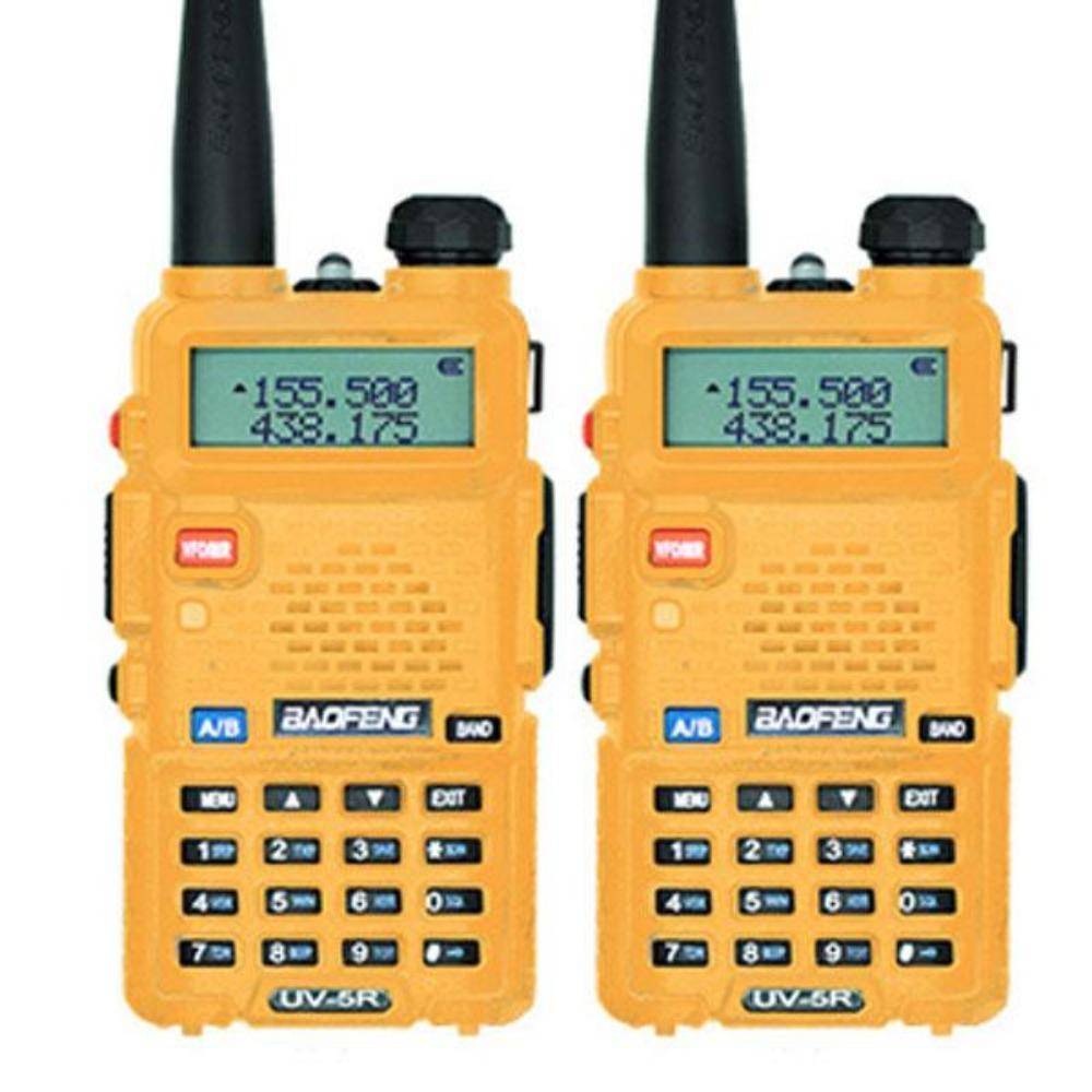 Black and orange two-way radio, a robust communication gadget for all outdoor adventures.