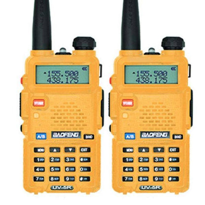 Black and orange two-way radio, a robust communication gadget for all outdoor adventures.