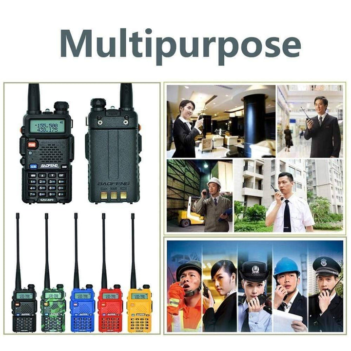Durable adventure two-way radio set, essential portable electronic for survival communication.