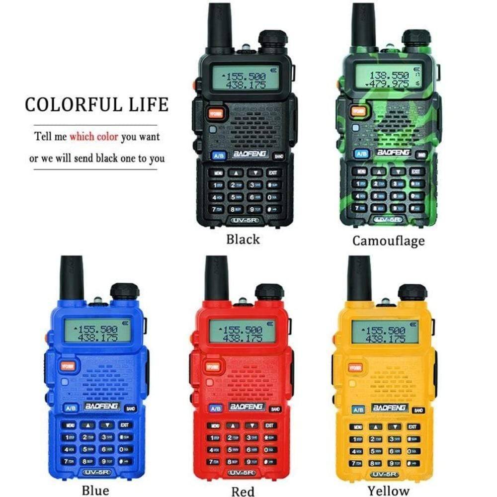 Close-up of a black walkie talkie, showcasing its rugged design and communication features.