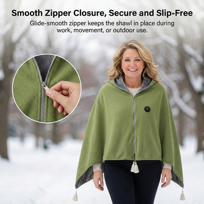 Unisex electric heated blanket, perfect as a cozy wrap for reading or relaxing
