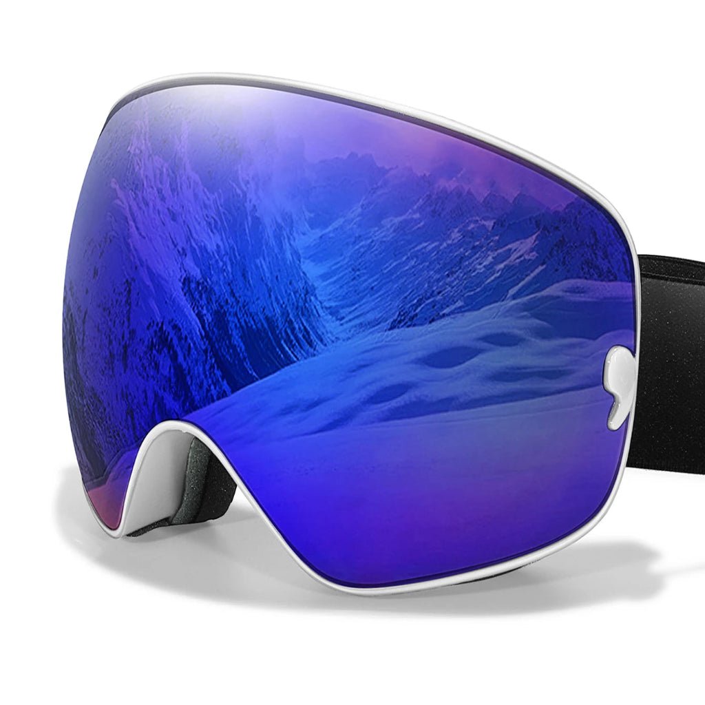 Optimal eye protection: unisex anti-fog ski goggles with UV400 & night vision, helmet ready.