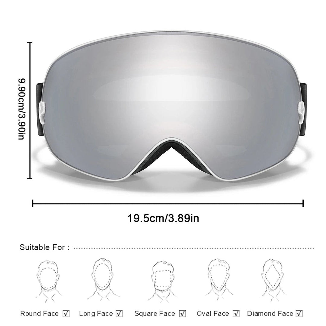 Premium anti-fog ski goggles for men & women, with UV400 protection & night vision for snow.