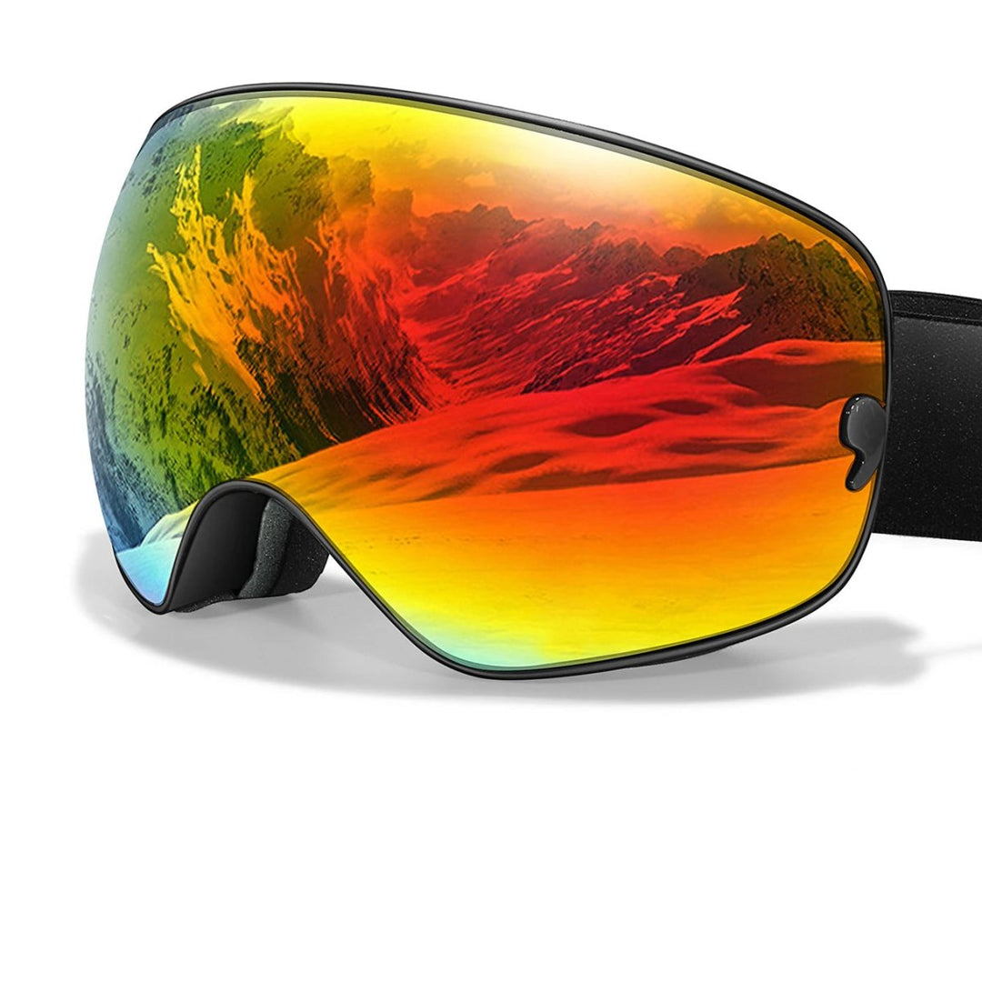 Unisex premium anti-fog ski goggles with UV400 & night vision lens, perfect for low light.