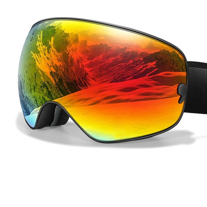 Unisex premium anti-fog ski goggles with UV400 & night vision lens, perfect for low light.