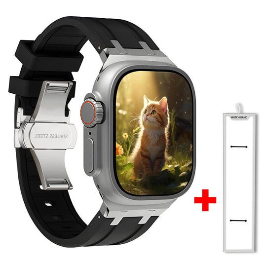 Unisex premium silicone smartwatch band, durable and comfortable watch accessory.