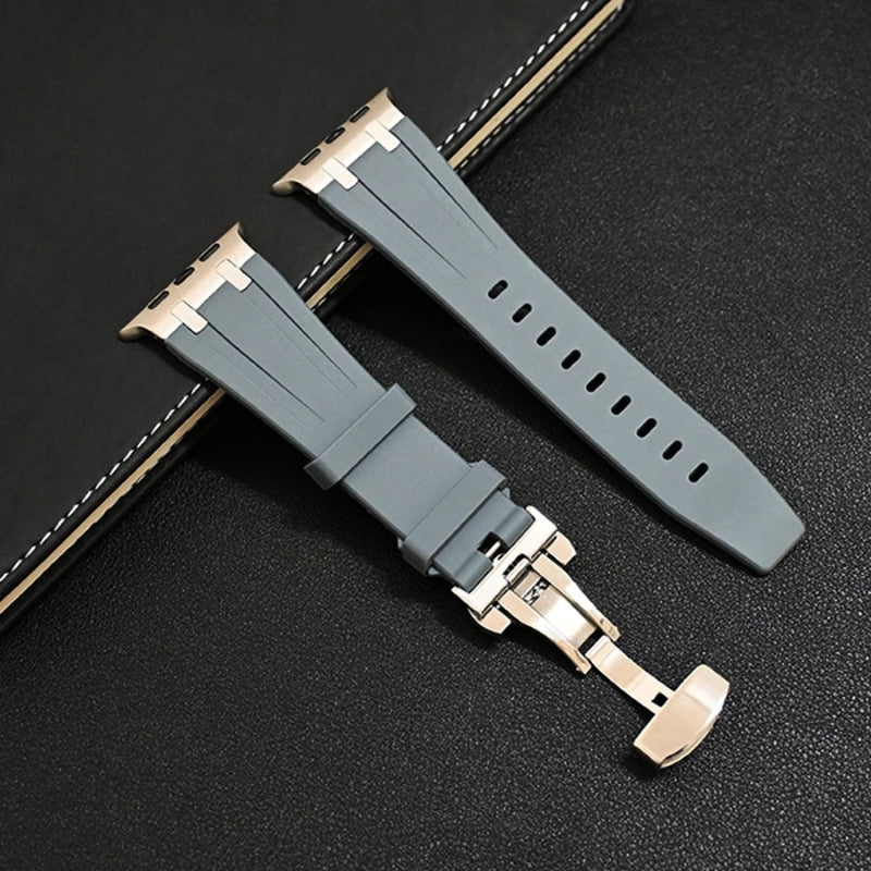 Unisex quick-release silicone smartwatch band, comfortable & easy watch customization.