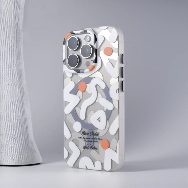 Durable non-slip graffiti iPhone case, offers robust protective and anti-scratch qualities.