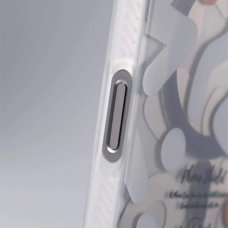 Unisex graffiti iPhone case offering slim, shockproof protection, anti-scratch, and non-slip features.