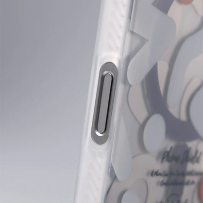 Unisex graffiti iPhone case offering slim, shockproof protection, anti-scratch, and non-slip features.