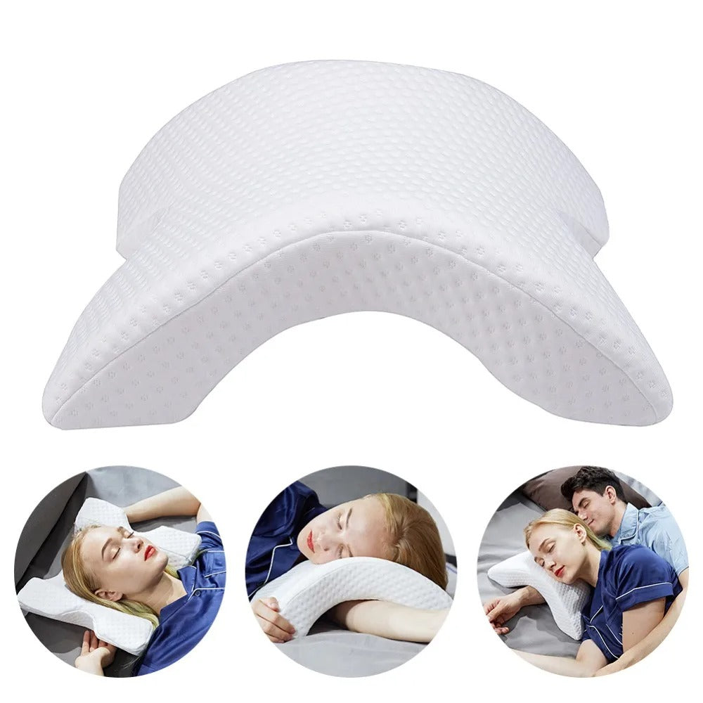 Unisex Purely Curved Memory Foam Neck Pillow for ultimate neck support & comfort during travel or naps.