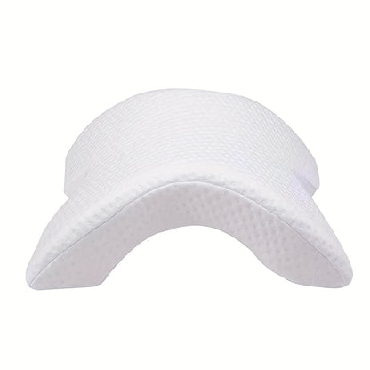 Plush memory foam neck pillow, offering superior support & comfort for relaxation at home or while traveling.