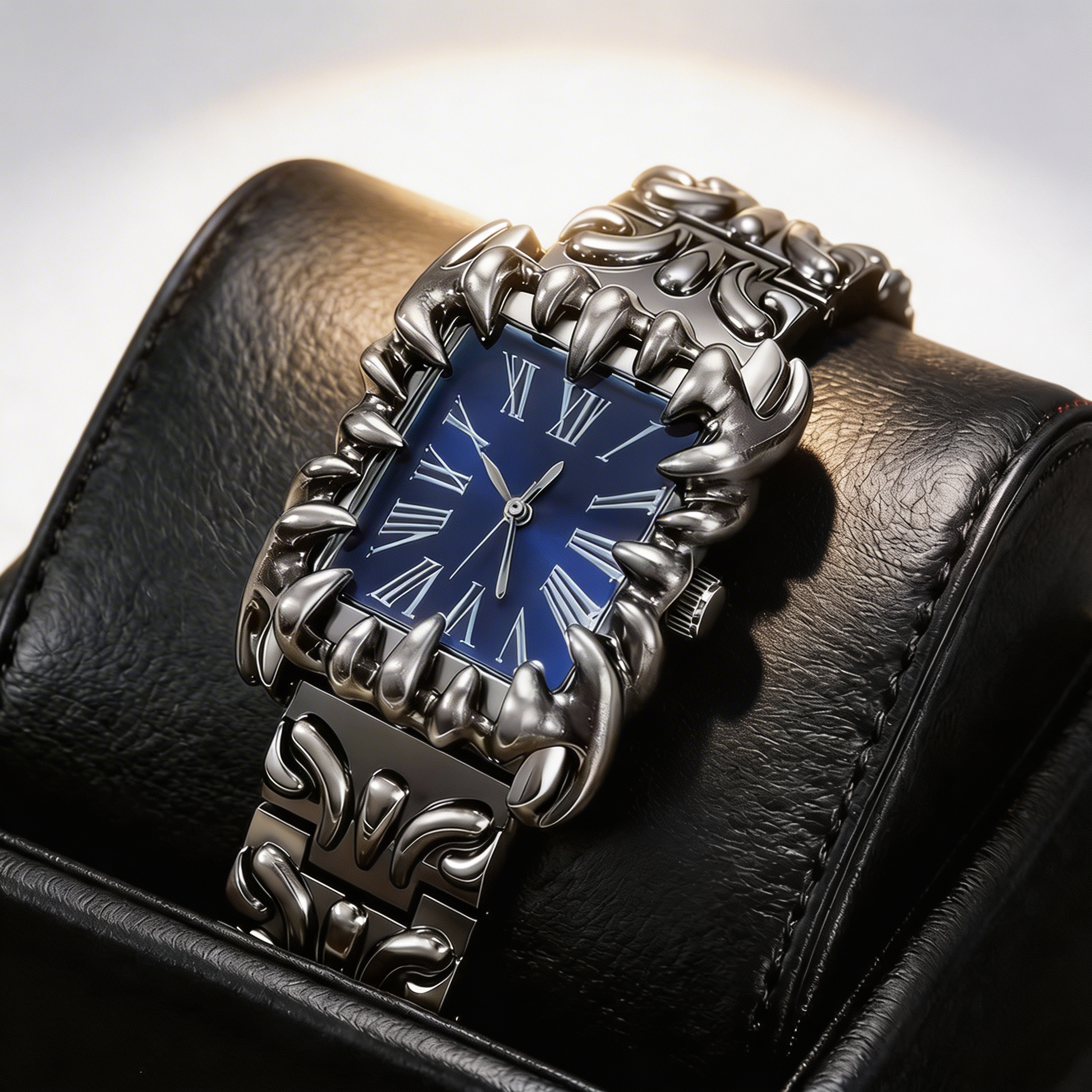 Stylish unisex watch with a distinctive irregular dial. A chic fashion accessory embodying modern Y2K aesthetics.