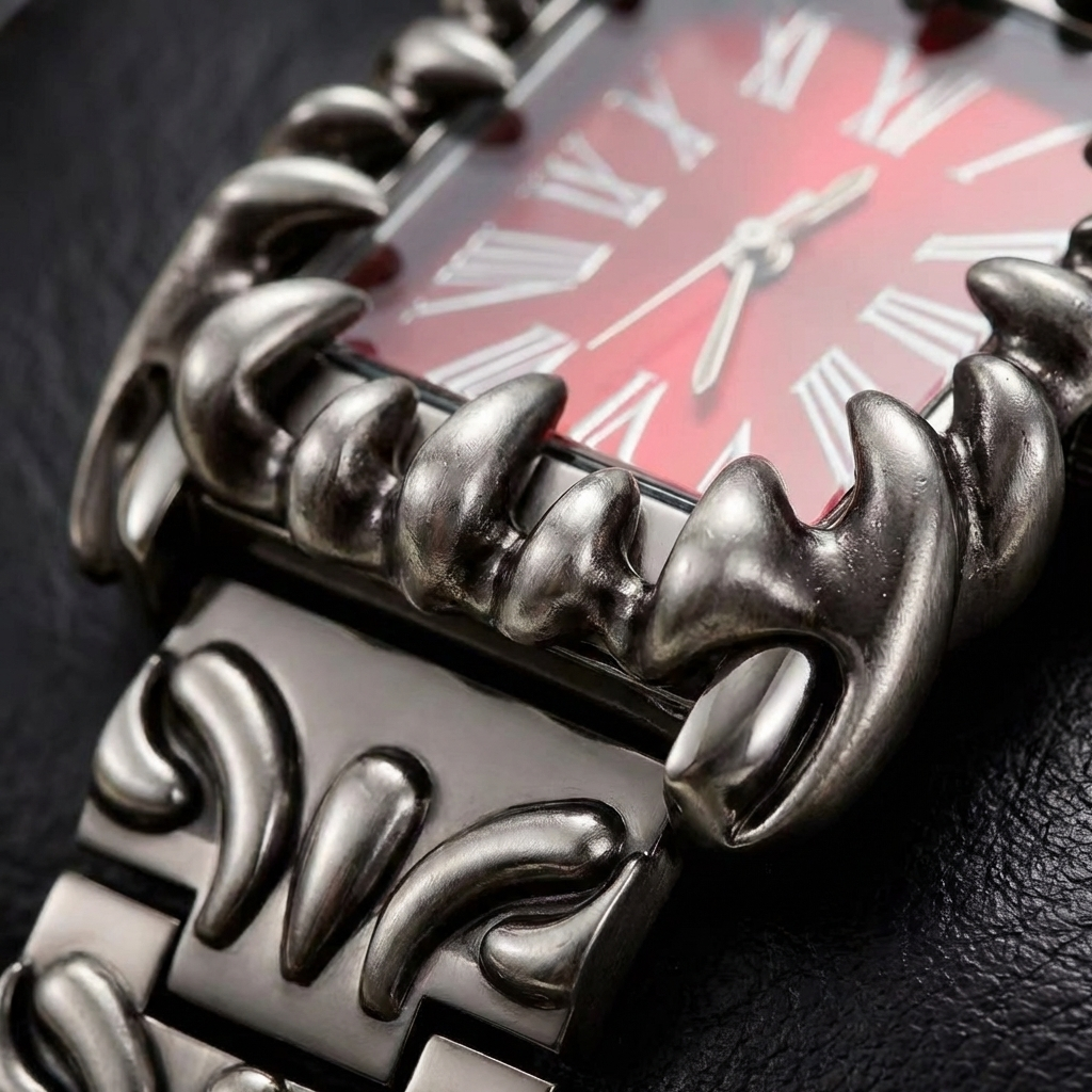 Fashion-forward quartz watch: a sleek, unisex design with a captivating irregular dial for a unique timepiece.