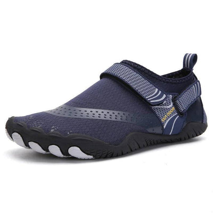 Unisex quick-dry aqua water shoes with rubber sole for grip on wet surfaces