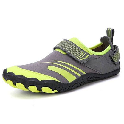 Top-down view of unisex athletic water shoes for beach & aquatic adventures