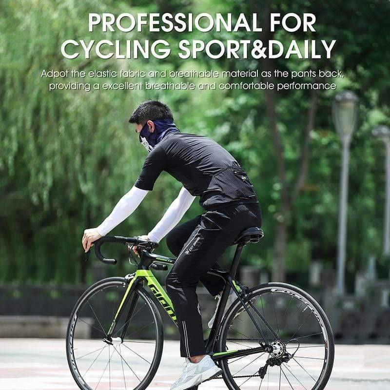 Unisex quick-dry cycling training pants with stretch spandex, ideal for activewear & outdoor bike gear.