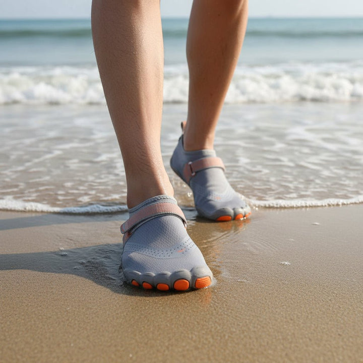 Breathable quick-dry fabric of unisex water shoes, ideal for beach, pool, and lake activities.