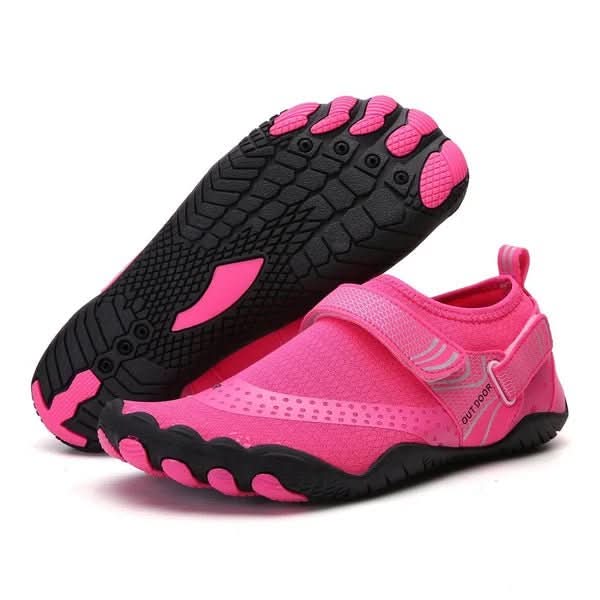 Vibrant blue unisex quick-dry water shoes for men & women. Ideal for beach, pool, and aqua sports.