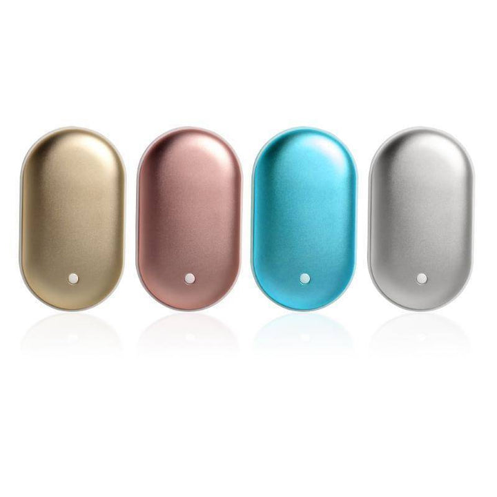 Unisex rechargeable electric hand warmer with power bank, compact for winter outdoor use