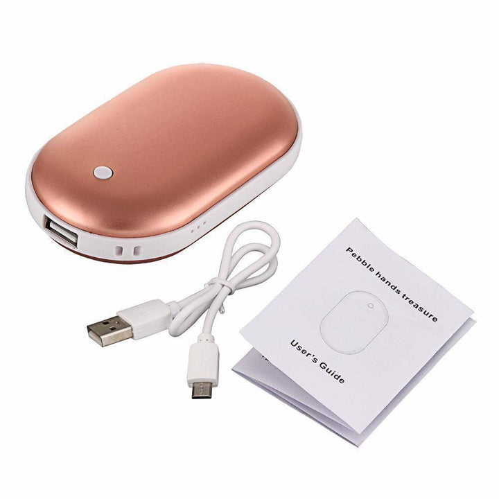 Rechargeable hand warmer charger for winter gear, providing warmth and device power