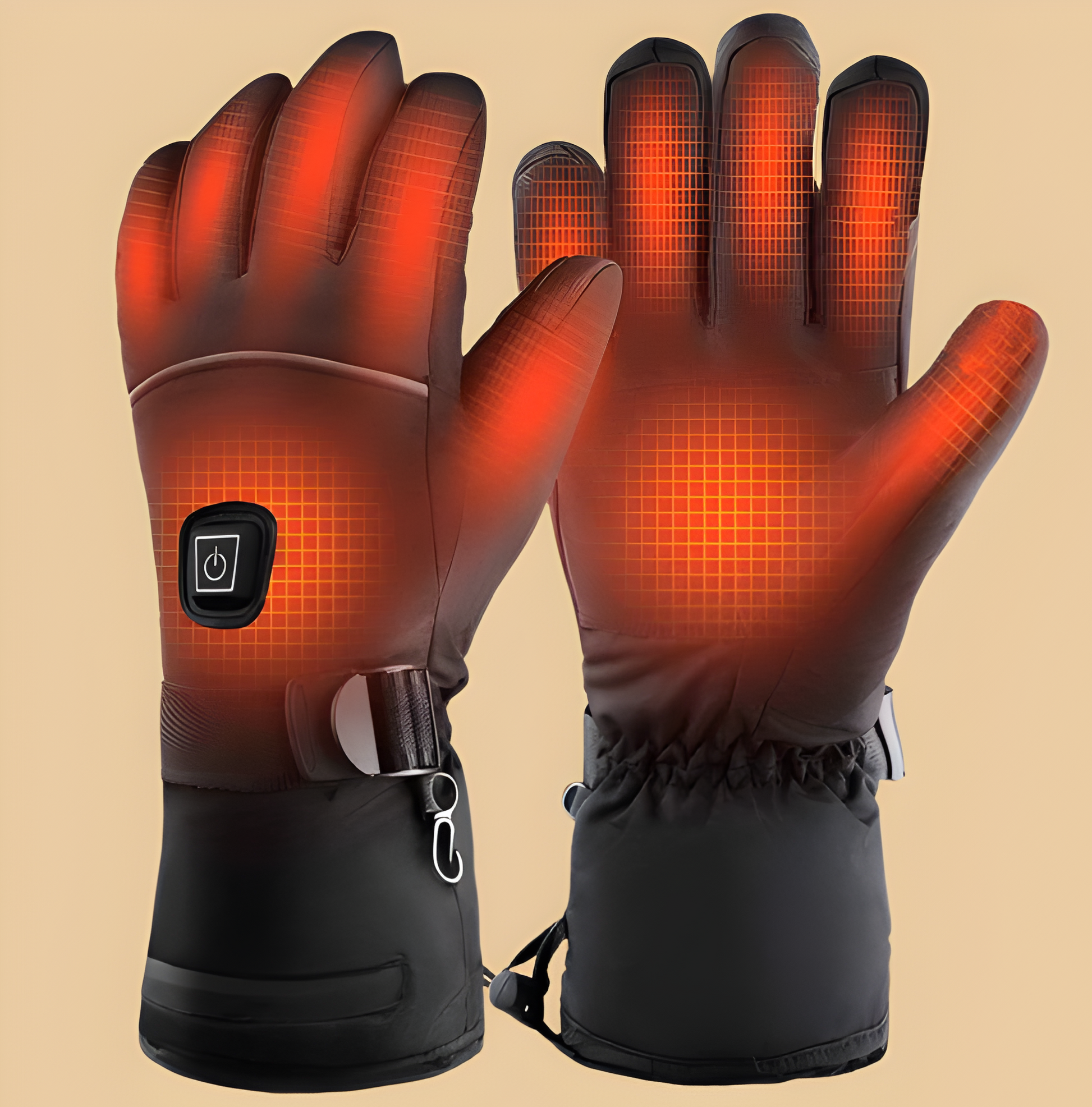 Unisex rechargeable heated gloves for extreme cold weather activities like skiing & ice fishing.