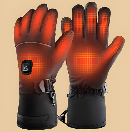 Unisex rechargeable heated gloves for extreme cold weather activities like skiing & ice fishing.