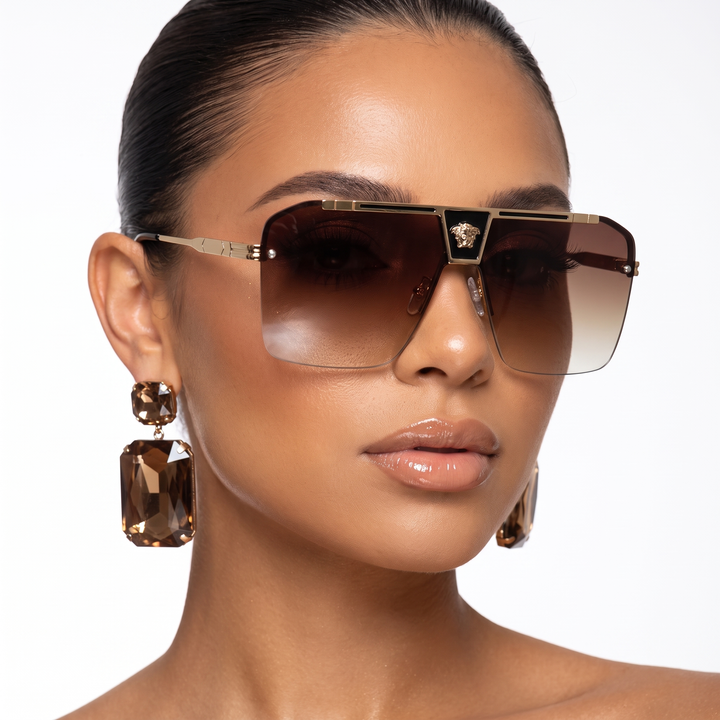 Stylish rectangular UV protection sunglasses for men & women. Modern eyewear with anti-scratch lenses.