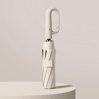 Heavy-duty windproof travel umbrella. Reinforced frame, automatic open/close, compact for reliable rain defense.
