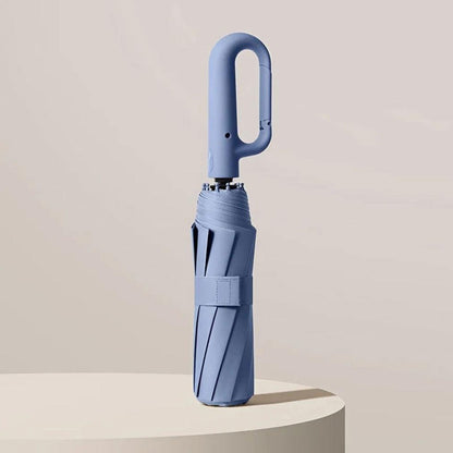 Compact travel umbrella with strong UV protection. Windproof, automatic, and durable rain gear for all genders.