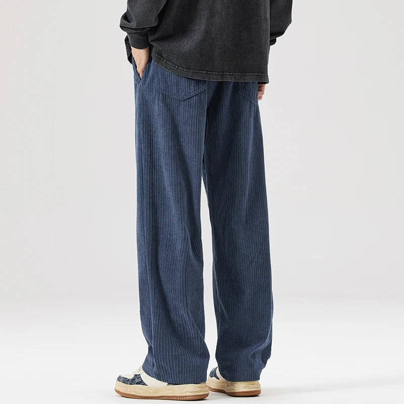 Ultra-soft relaxed fit corduroy pants, a must-have for comfortable unisex casual style.