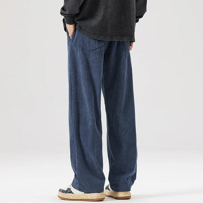 Ultra-soft relaxed fit corduroy pants, a must-have for comfortable unisex casual style.