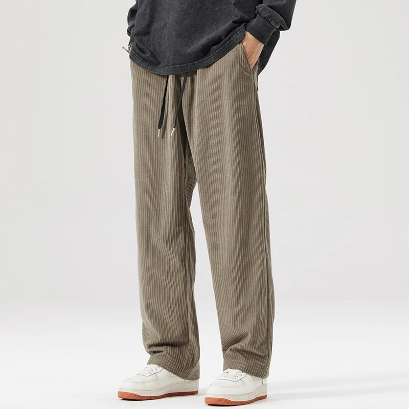 Unisex casual wide leg corduroy pants, designed for relaxed comfort & modern style.