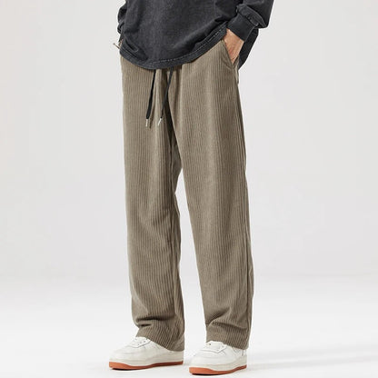 Unisex casual wide leg corduroy pants, designed for relaxed comfort & modern style.
