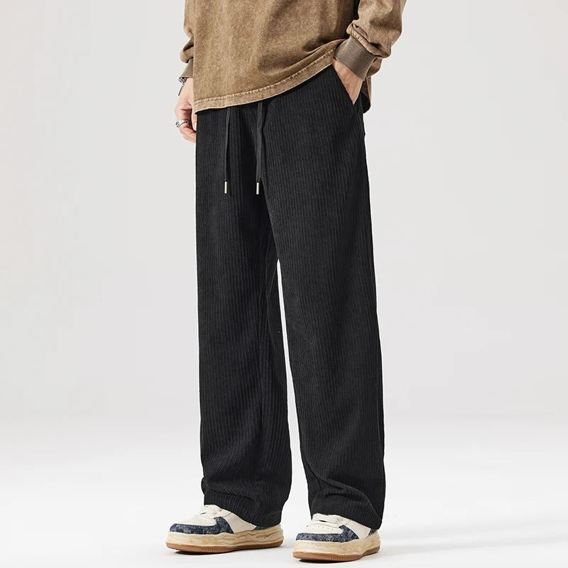Ultimate comfort unisex corduroy pants, relaxed fit wide leg, ideal as casual loungewear.