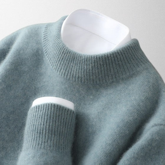 Brown unisex crew neck pullover with a relaxed fit, a versatile long sleeve top for any casual outfit.
