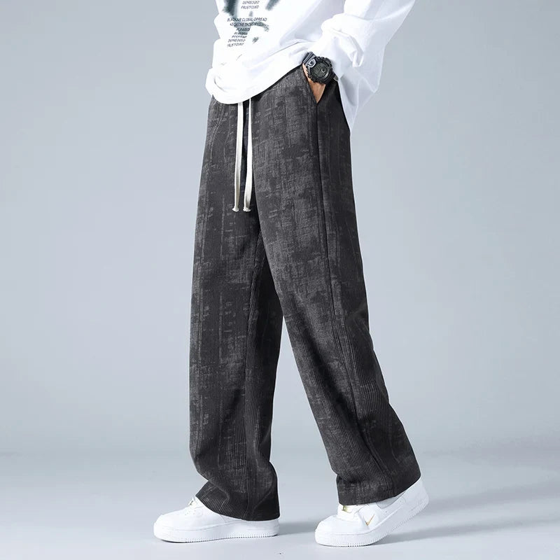 Unisex relaxed fit grey digital sweatpants, comfortable loungewear joggers for everyday casual wear.