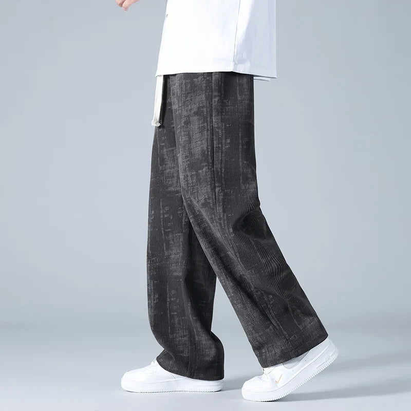 Comfortable unisex digital design sweatpants. Relaxed fit grey joggers, perfect for loungewear & activewear.