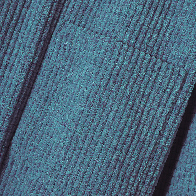 Coastal blue relaxed fit hooded jacket, a comfortable unisex jacket perfect for layering & effortless casual style.