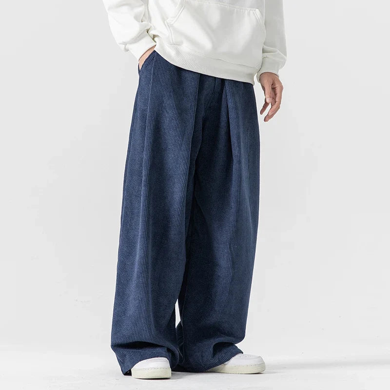 Soft, comfortable unisex wide-leg drawstring pants, offering a relaxed fit for all-day casual wear.